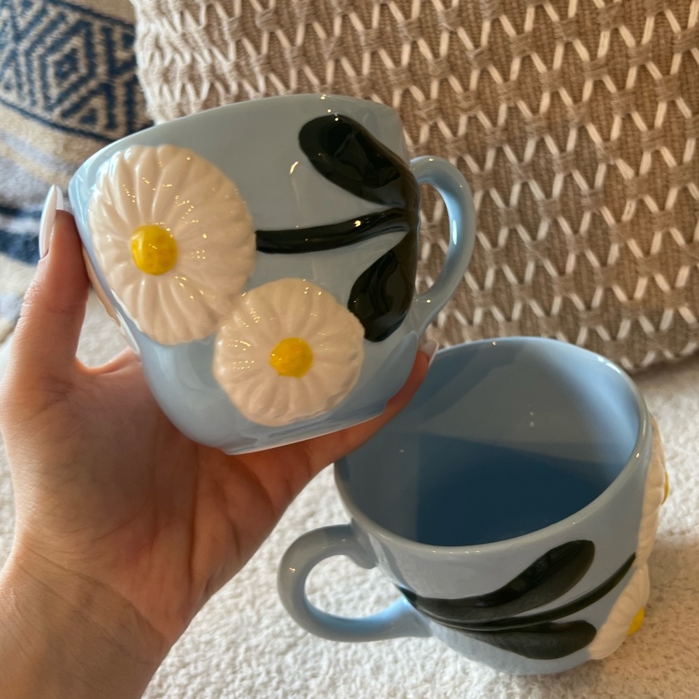 Set of Daisies Mugs by Anthropologie